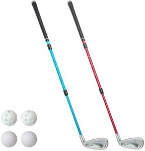 Golf Chippers, Men/Women Golf Chipper Set (Red/Blue 2-Piece), with 4 Practice Balls (2 Hole Balls + 2 PU Training Balls), for Children Teenagers