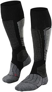 FALKE Herren Skisocken SK1 Comfort M Kh Wolle Funktionsmaterial warm dick 1 Paar, Schwarz Black-Mix 3010, 46-48