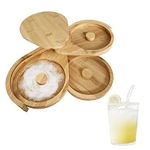 3-Tier Margarita Glass Rimmer,Bar Juice Cocktail Seasoning Box for Bartender Bar Party Tool,Baraiser Bamboo Glass Rimmer