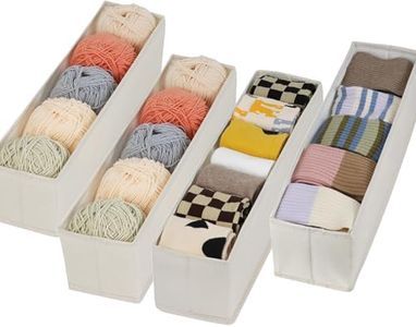 Tosoda Organizador Cajones Ropa Interior Cajas Almacenaje de Armario Cajas Organizadoras con Separadores para Ropa Interior Calcetines