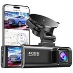 REDTIGER 4K UHD Dash Cam for Cars with Wi-Fi GPS, 3.18" LCD Screen, 2160P Dash Camera for Cars with Night Vision, WDR, 170°Wide Angle, G-Sensor, Parking Monitor, Looping Recording(F7NS)