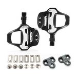 Road Bike Pedals, SPD Pedals, 9/16" Cycling Pedal Cleats Set for Shimano SPD Clipless Pedals, Adjustable Wide Platform Waterproof Dustproof Bicycle Pedals for MTB,Spin Bike,Touring,Indoor Bike Cycling