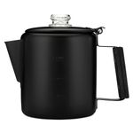 COLETTI Black Bozeman Percolator Coffee Pot — Stovetop Coffee Makers, Camping's Sleekest Stainless Steel Percolator – NO Aluminium or Plastic (6 Cup)
