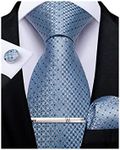 DiBanGu Mens Light Blue Ties Set Cl