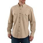 Carhartt Men's Loose Fit Midweight Chambray Long-sleeve Shirt, Dark Tan Chambray, L