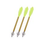 ELONG OUTDOOR Aluminium Crossbow Bolts Arrows 6.5" Steel Broadhead Tips Hunting Arrows for 50-80lbs Mini Crossbow Archery Pistol - Fishing Hunting Target Practice (Pack of 3)