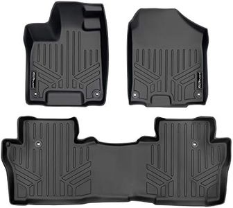 MAXFLOORMAT Floor Mats for Honda Pilot 2016-2017 (2 Row Set) (Black)