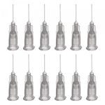 sourcing map Industrial Blunt Tip Dispensing Needle with Luer Lock for Liquid Glue Gun, 27G 1/2", 20 Pcs (Gray)