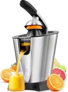 Zulay Powerful Electric Orange Juicer Squeezer - Stainless Steel Citrus Juicer Electric With Soft Touch Grip & Superior Motor For Effortless Juicing - Easy to Clean Exprimidor de Naranjas Electrico