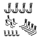 16 Pack Slatwall Hooks Assortment Heavy Duty Slatwall Hangers Slatwall Accessories(Black)