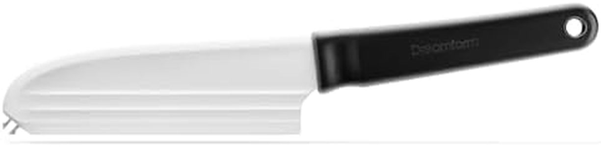 Dreamfarm Knibble Lite | Non-Stick Cheese Knife with Stainless Steel Forks | Multi-Functional Kitchen Knife with Unique Ridged Blade | Perfect for Slicing, Spreading, and Serving | Black