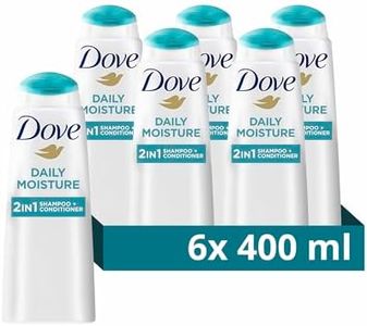Dove Nutritive Solutions Daily Moisture 2 in 1 Shampoo + Conditioner shampoo and conditioner that leaves hair silky smooth for dry, damaged hair 6x 400 ml