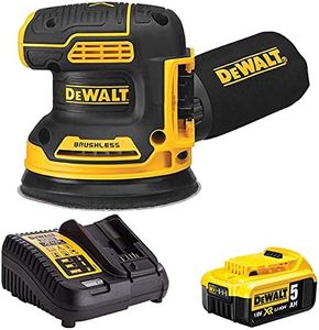 DeWalt DCW210N 18V Brushless 125mm Random Orbital Sander with 1 x 5.0Ah Battery & Charger