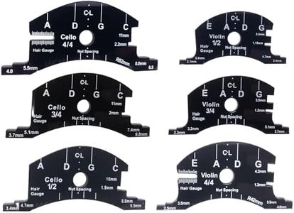 TUOREN Violin Cello Bridge Fingerboard Template Making Repair Reference Tool 1/2 3/4 4/4 6pcs