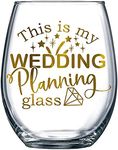 Honeyplum Wedding Planning Wine Glass - Bride to Be Gift - Stemless 20oz