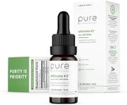 Pure Therapro Rx Ultimate K2 Supplement | Liquid Full Spectrum Vitamin K2 Drops | 680mcg Vegan K2 as All-Trans MK4 & Patented MenaQ7 MK7 | Supports Bone Health + Beautiful Skin & Hair | 90 Servings