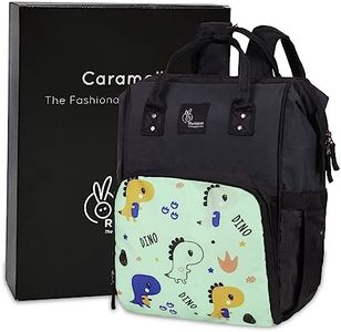 R for Rabbit Caramello Dino Diaper Bag for Mother, Multipurpose Stylish Diaper Bag with 11 Pockets, Water Resistant, 3 Insulated Front Pockets (Sea Green)