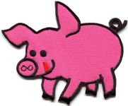 BESTBEST Pig Sow Hog Swine Boar Livestock Farm Animal Applique Iron-on Patch New S-688 Handmade Design from Thailand