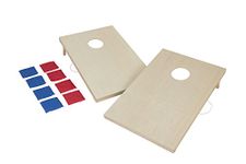 Triumph Sports 2x4 and 2x3 Solid Wood Premium Cornhole Sets - LED Options Available - 8 Bean Bag Toss Bags and Cornhole Boards Included