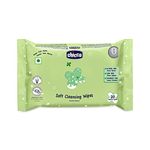 Chicco Soft Cleansing Baby Wipes, 20 pieces | Wet Wipes Ideal for Nappy, Face and Hands | Dermatologically Tested, No Phenoxyethanol, No Parabens, No Alcohol, Soap-Free