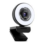 NexiGo N680E Pro, 4K UHD Streaming Webcam with Ring Light, Sony 1/2.5'' Sensor, PDAF Autofocus, 1080P@60FPS, Noise-Canceling Mics, Privacy Cover, USB Camera for Switch 2/Zoom/Teams/Twitch/Google Meet