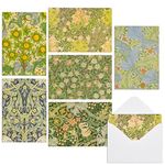 William Morris Greeting Cards 6 Assorted Designs, 36 Notecard and Envelopes