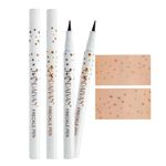 2 PCS Freckle Pen Freckle Makeup Pen Atural Lifelike Fake Freckles Long Lasting Waterproof Freckles Makeup Kit For Natural Sun-Kissed Look (#Light Brown & # Coffee)