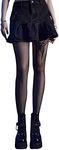 SHENHE Women's Sheer Mesh Tights High Waist Control Top Footed Pantyhose Stockings Butterfly Fishnet Black One Size