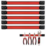 Mayouko 12" Magnetic Tool Holder Strip, 6 Packs, Metal Magnet Tool Organizer Bars for Garage, Workshop, Magnetic Strip for Tools