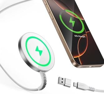ESR Wireless Charger for MagSafe Charger(HaloLock), Phone Charger,Compatible with iPhone 16/15/14/13/12 Series Galaxy S25 series, AirPods 4/3/Pro, Silver