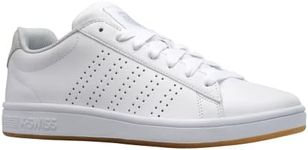 K-Swiss Men's Court Casper Sneaker, White/Gray Violet/Gum, 11.5