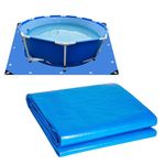 13 Ft Square Swimming Pool Ground Cloth, Waterproof Heavy Duty Swimming Pool Liner Pad Ground Cloth Mat for Above Ground Protector Pad Pool Tarp