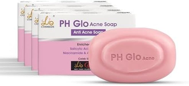 Lio Cosmeds Anti Acne, Fungal & Anti Bacterial Face & Body Bath Soap | Contains 0.5% Salicylic Acid, Tea Tree Oil, Niacinamide, Aloevera & Olive Oil | For All Skin Types | Anti Acne Soap (Pack of 4)