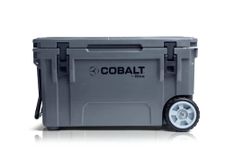 Cobalt 55 Quart Roto-Molded Super Ice Cooler | Large Ice Chest Holds Ice Up to 5 Days | (Gray (Wheeled))