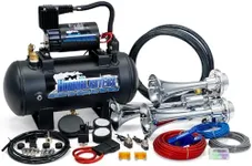 Hornblasters Caboose 1.5 Gallon 150PSI All-In-One Air Horn Kit - 3 Chrome Trumpets