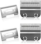 Professional Adjustable Clippers Blades, Carbon Steel Hair Clipper Replacement Blade for Wahl 8148, Wahl Senior Cordless Clipper, Wahl Magic Clipper, Pack of 2 (Taper Silver)