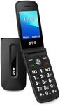 SPC Titan Folding Mobile Phone for Elderly, Large Buttons, Easy to Use, Smart Ringing and Notifications, Remote Configuration, 2 Buttons for Direct Memory, USB-C, Black