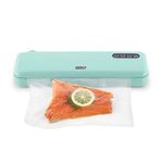 DASH SuperSeal™ Vacuum Sealer for Food Storage and Sous Vide, Perfect for Preserving Fresh Ingredients, Bags and Cutter Included - Aqua