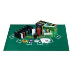 WICKED GIZMOS Professional Casino Style 200 Piece Texas Hold'em Poker and Blackjack Game Play Set with Felt Mat, Chips, Chip Deck, Playing Cards and Tin Gift Box