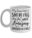 Son in Law Gifts from Mother in Law Mug - Funny Groom Wedding Marriage Birthday Anniversary Coffee Cup (15oz)