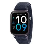 Tikkers Kids Series 13 Smart Watch with Fitness Tracker, Alarm Clock, Camera, GPS Connection, Heart Rate Monitor, Step Counter, Touch Screen, Navy Riptape Strap