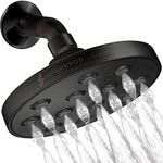 SparkPod Power Rain Shower Head- High Pressure Rainfall Shower Head- Unique Wide Spray Pattern Emulates a Rainstorm- Luxury Modern Look- No Hassle Tool-Less 1-Min Installation (Oil Rubbed Bronze)