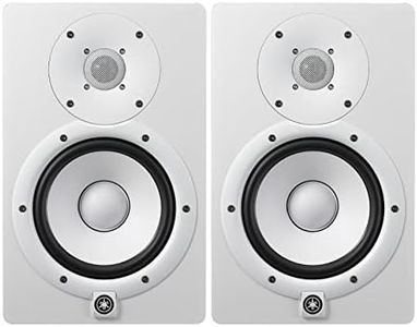 Yamaha HS7W 6.5-Inch Powered Studio Monitor (White, 2-Pack) Bundle (2 Items)