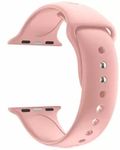 TechMount Compatible with Apple Watch Straps 42mm 44mm 45mm 49mm Soft Silicone Luxury Sport Band Strap Compatible With Apple Watch Ultra Series 8 7 6 5 4 3 2 1 SE (WATCH NOT INCLUDED) (BABY PINK)