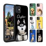 Personalized Custom Dog Cat Pet Photo and Name Phone Case for iPhone 14 13 11 12 Pro Max Mini X XR Xs Max Anti-Scratch Shock-Resistant Soft Protective TPU, Cute Cases for Dog Lover Mom Dad Women Men