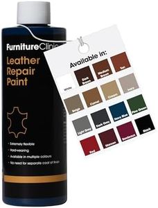Furniture Clinic Leather Repair Paint | 2-in-1 Seal and Color | Use on Scratches, Tears, and Holes in Car Seats, Furniture | Quick and Easy Leather Repair Kit for Furniture (Navy Blue, 500ml / 17oz)