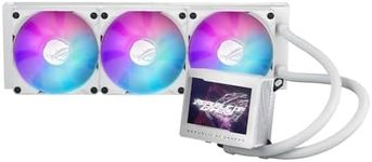 ASUS ROG Ryujin III 360 ARGB All-in-one Liquid CPU Cooler with 3.5" LCD, Asetek 8th gen Pump, Pump Embedded Fan and 3X ROG 120mm Radiator Magnetic Daisy-chainable ARGB Fans.