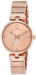 Giordano Analog Watch for Women with Crystal Studded Dial, Rose Gold Case and Unique Designed Metal Strap Ladies Wrist Watch Gift for Women A2058-44