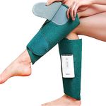 DEDAKJ Leg Massager Compression, Cordless Air Compression Calf Massager for Circulation, 3 Gears Heats/Intensity/Mode, Rechargeable, Adjustable Velcro, Relieve Pain - 2 Packs