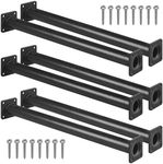 Purife Outdoor Black Monkey Bars for Backyard Set of 6 - Monkey Bars for Swing Set Ladder Rungs for Playset, Playground Kids Safety Climbing Handle Bars- 16.5 inch